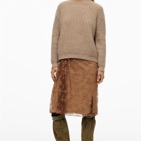 Zara Dresses & Skirts - NEW $149 Zara Combination Limited Edition Lace Skirt 4043/301 Medium
